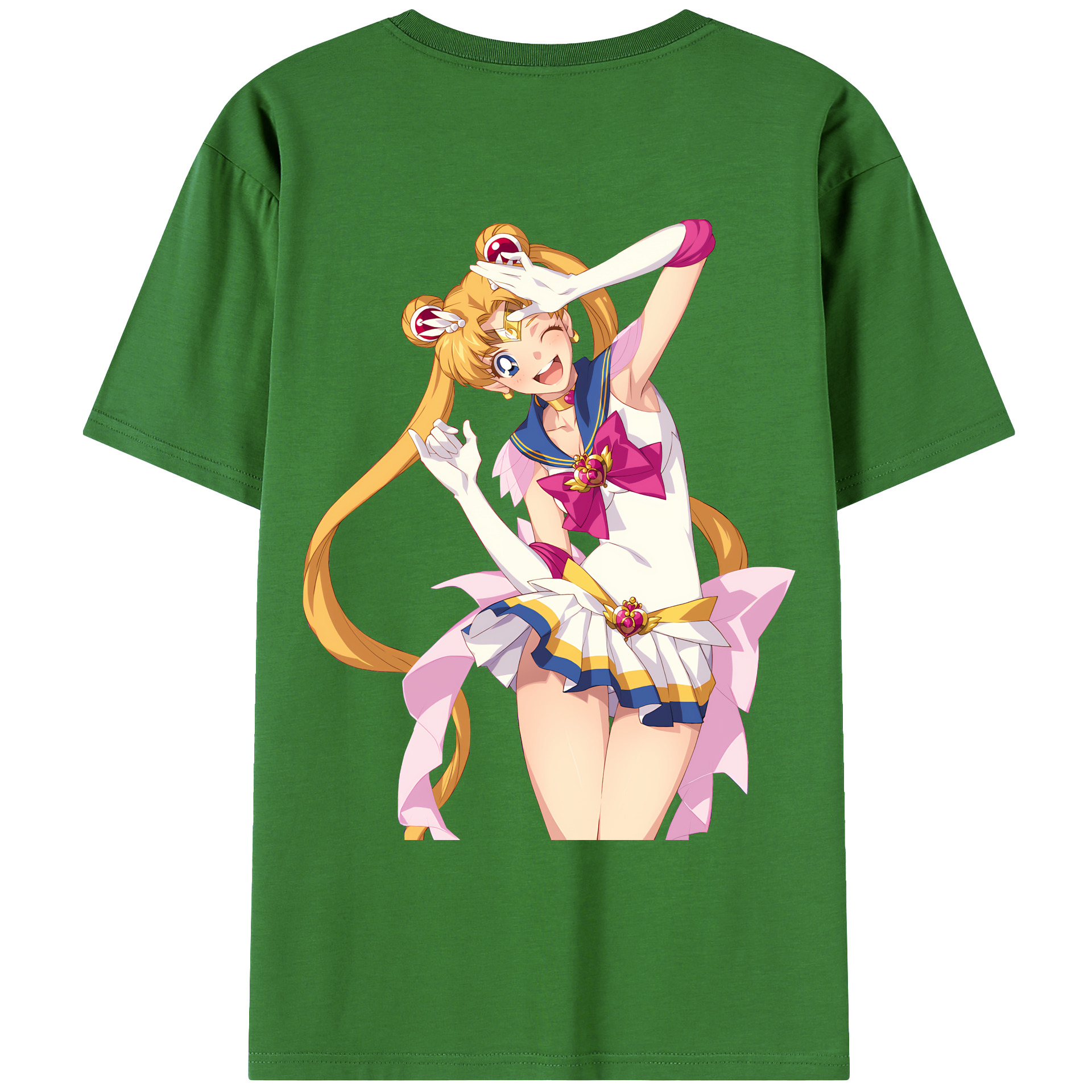（画像用） 美少女戦士セーラームーン 月野 うさぎ つきの うさぎ Sailor Moon Tsukino Usagi レディース半袖Tシャツ(バックプリント)